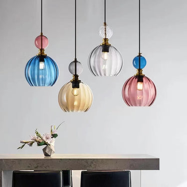 Danish Glass Ball Chandelier